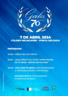 Gala comemorativa dos 70 anos da APSM